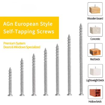 AGn European Style Self-Tapping Screws suitable for different materials