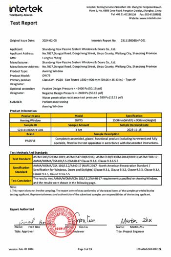 AWNING WINDOW OW75