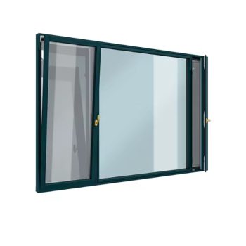 Joy 126 Energy saving aluminum clad wood tilt&turn windows for villa with micro ventilation